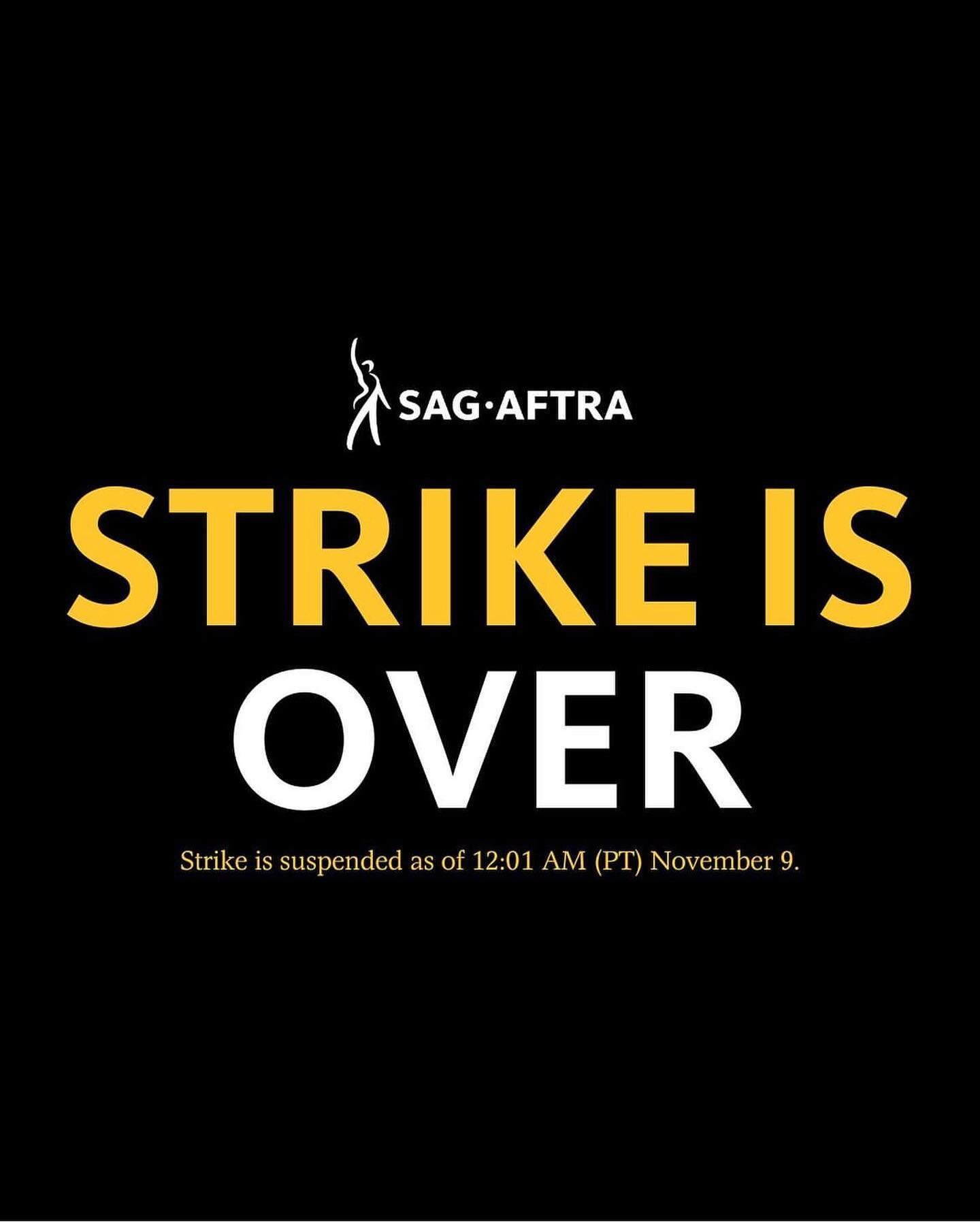 I have SO MUCH RESPECT for my union siblings that I saw grinding it out on the picket lines every day here in LA, and in NYC and around the country. Many SAG-AFTRA members kicked ass, of course, but also the WGA, Teamsters, and IATSE members who 100%