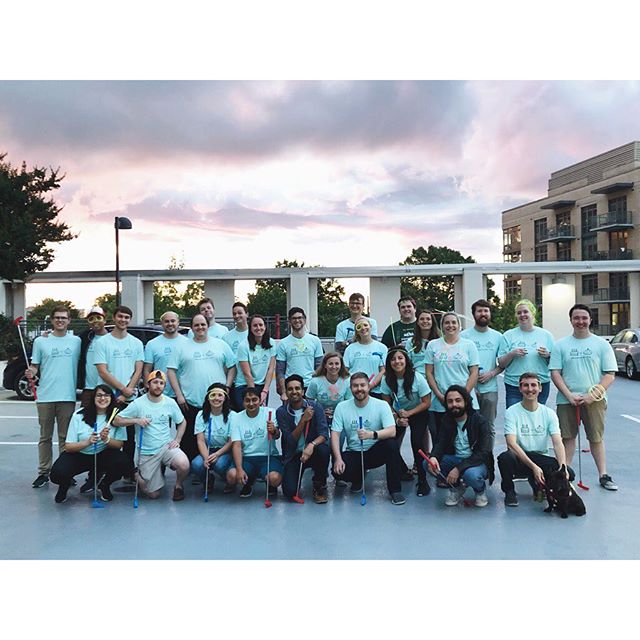 We love mini golf and dogs at sunset. .
.
.
.
.
.
.
#storyblocks #hq #work #happy #tech  #weheartdata #communicatefearlessly #dishwasher #communitywins #noego #storygrams #blockhead #innovation #innovationday #minigolf #puttputt #lights #work #glow #