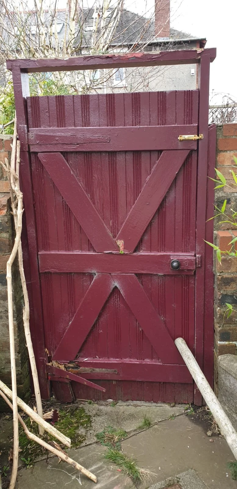 Old rotten gate and frame