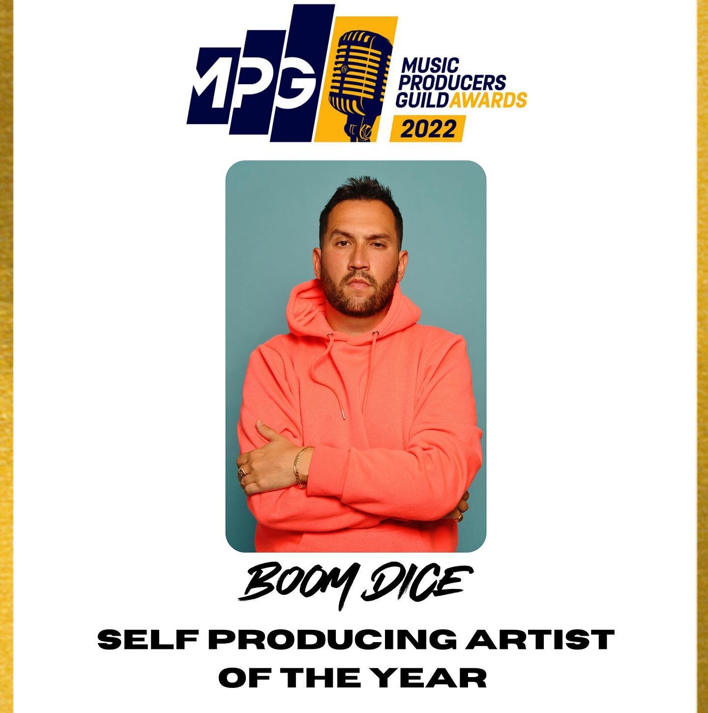 I was put forward by @boomdicepresents for Self Producing Artist of The Year at the @musicproducersguild #awards. Always moved in the shadows but MPG members, do the different thing this year and vote for your boy to continue changing the landscape o