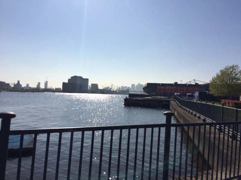 The Excel, from the meeting of the Albert and Victoria docks.