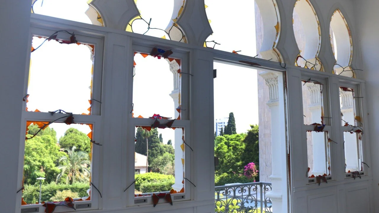 The Sursock's beloved stained glass was blown out. /Sursock Museum
