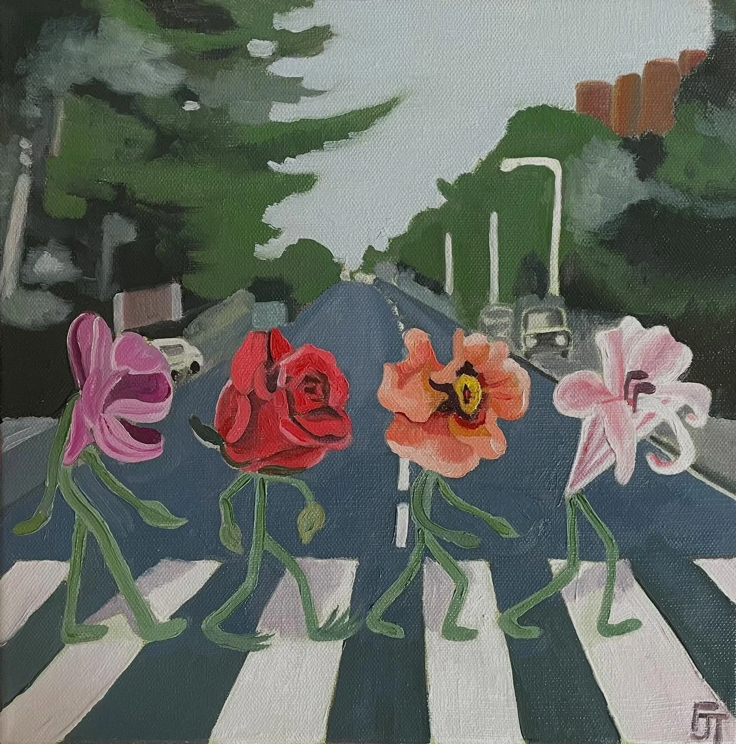 I think it was worth the extra time to do an underpainting to determine the values before adding the color. And here&rsquo;s the final product.
#fesflowercharacters #oilpainting #aster #orchid #rose #trumpetflower #felicitysflowercharacters #felicity