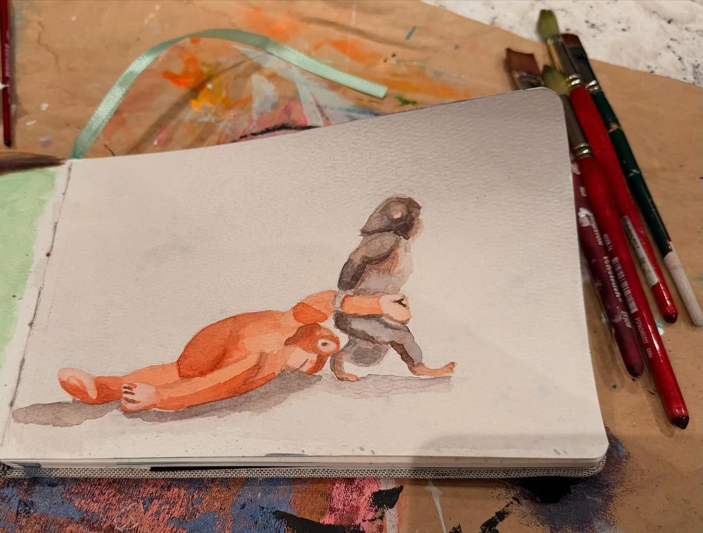 Watercolor practice #punch #punchthemonkey