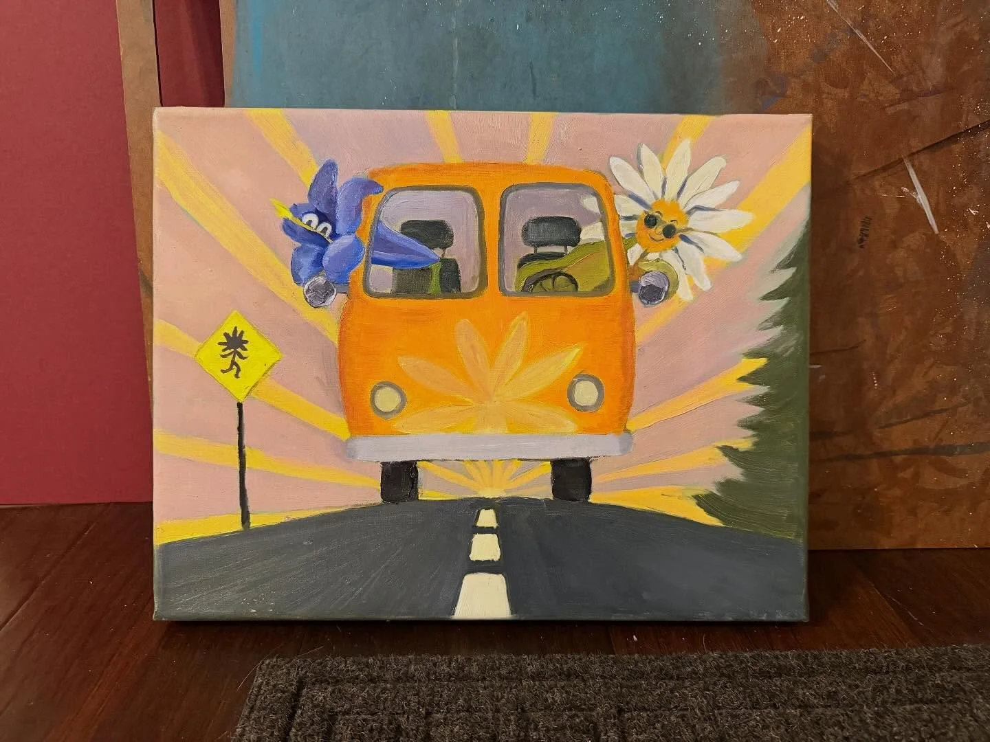 Petal to the Metal, oil on canvas #felicitysflowercharacters