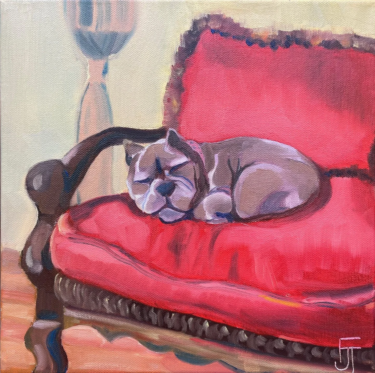 Tucker-Felicity-Oil-Chunk on His Tuffet.jpg