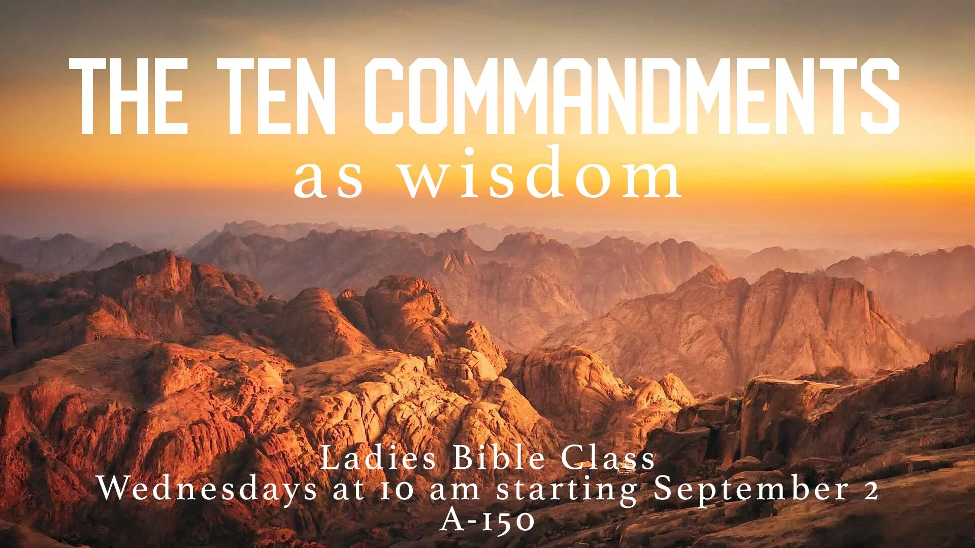 Ladies Bible Class - Fall 2026