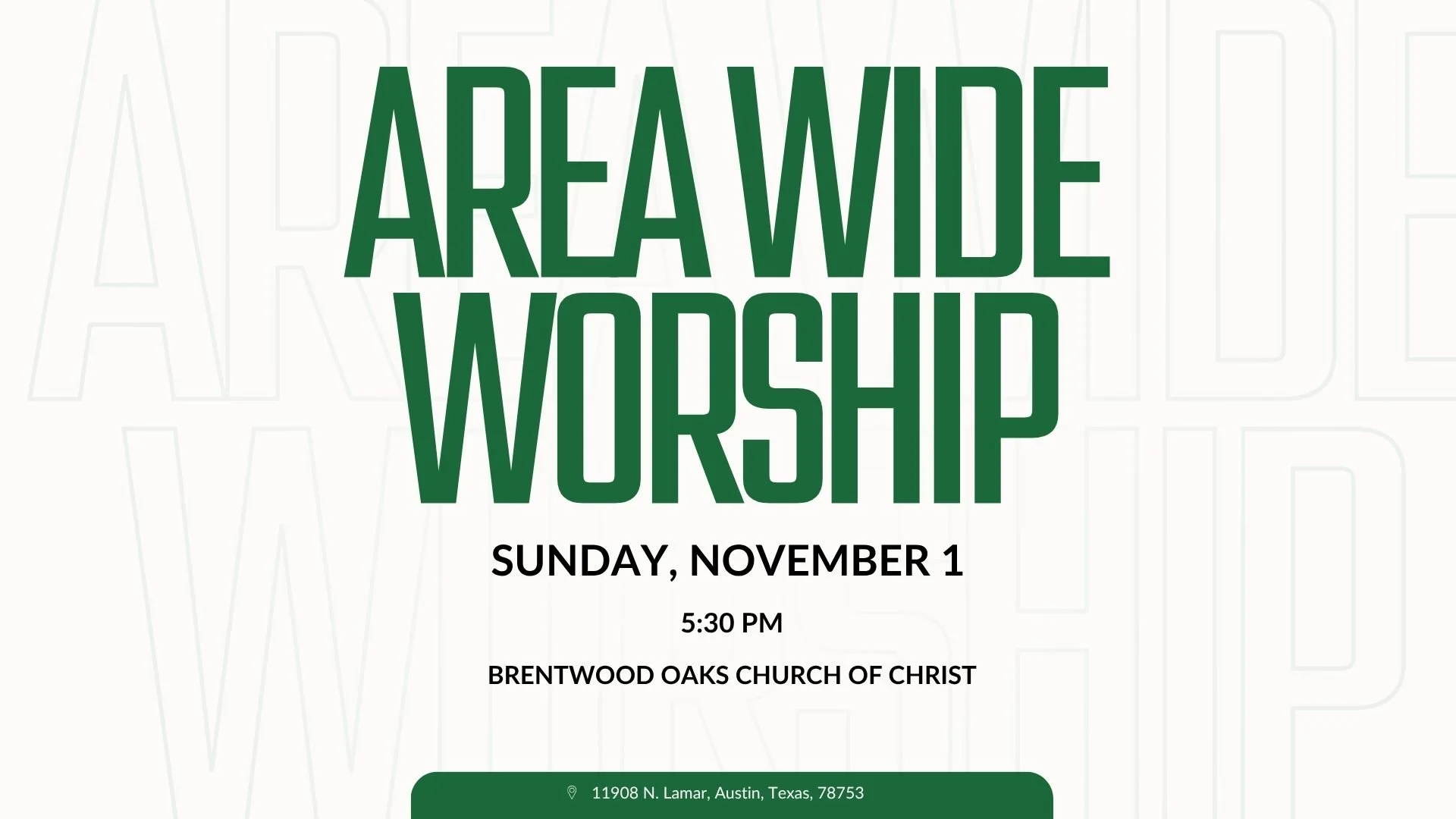Area Wide Worship - November 2026