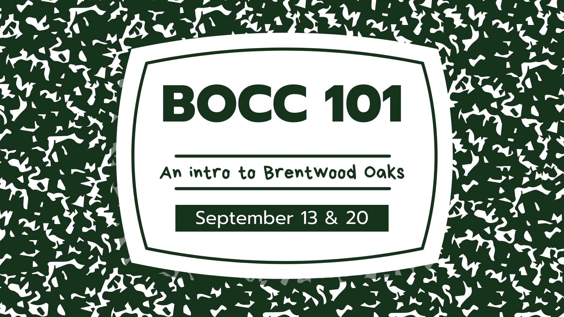 BOCC 101 - Fall 2026