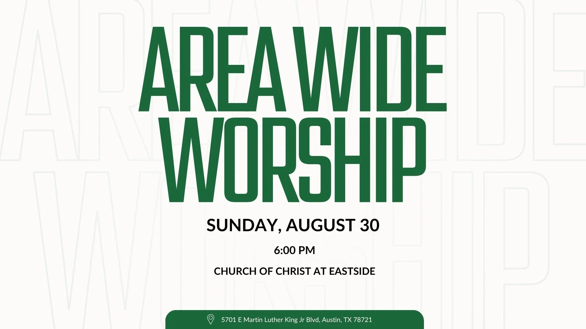 Area Wide Worship - August 2026