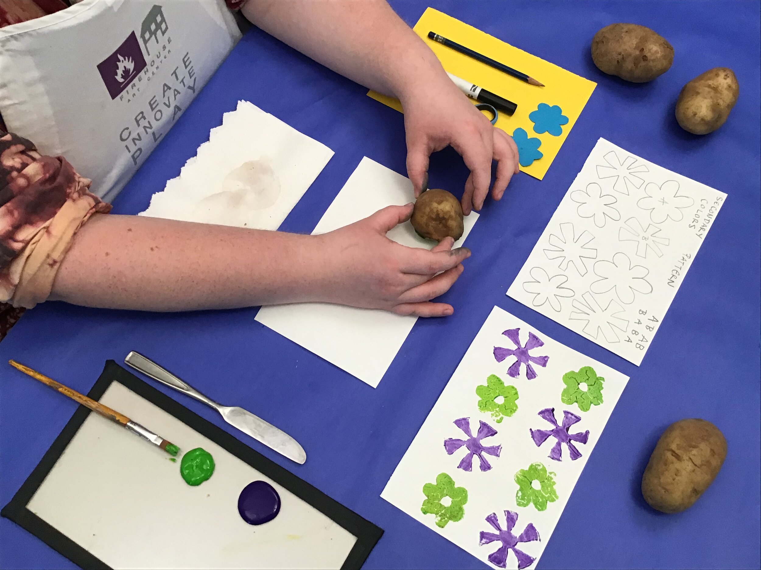 DIY Block Printing with a Potato - The House That Lars Built