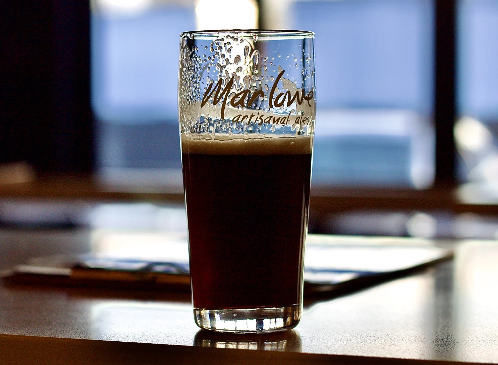 Dark picture of a dark beer.