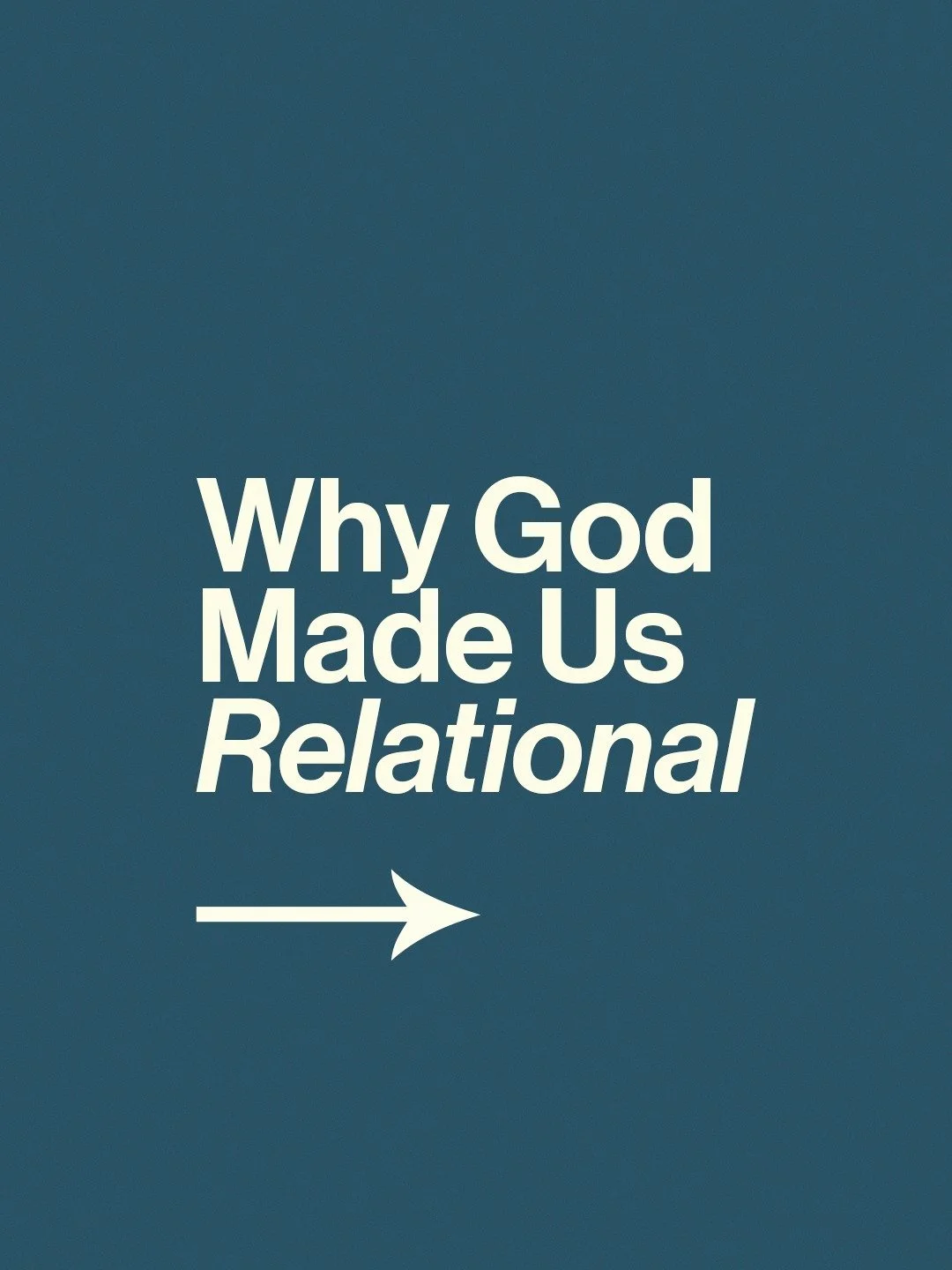 Why God made us relational
#ChristianLiving #BiblicalLove #CreatedForConnection #wearefcc