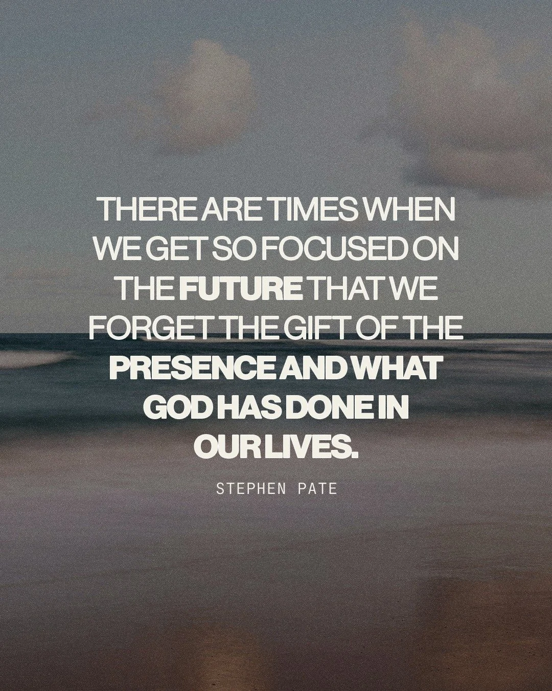There are times when we get so focused on the future that we forget the gift of the presence and what God has done in our lives. #gratitude #whatHehasdone #beingpresent #wearefcc