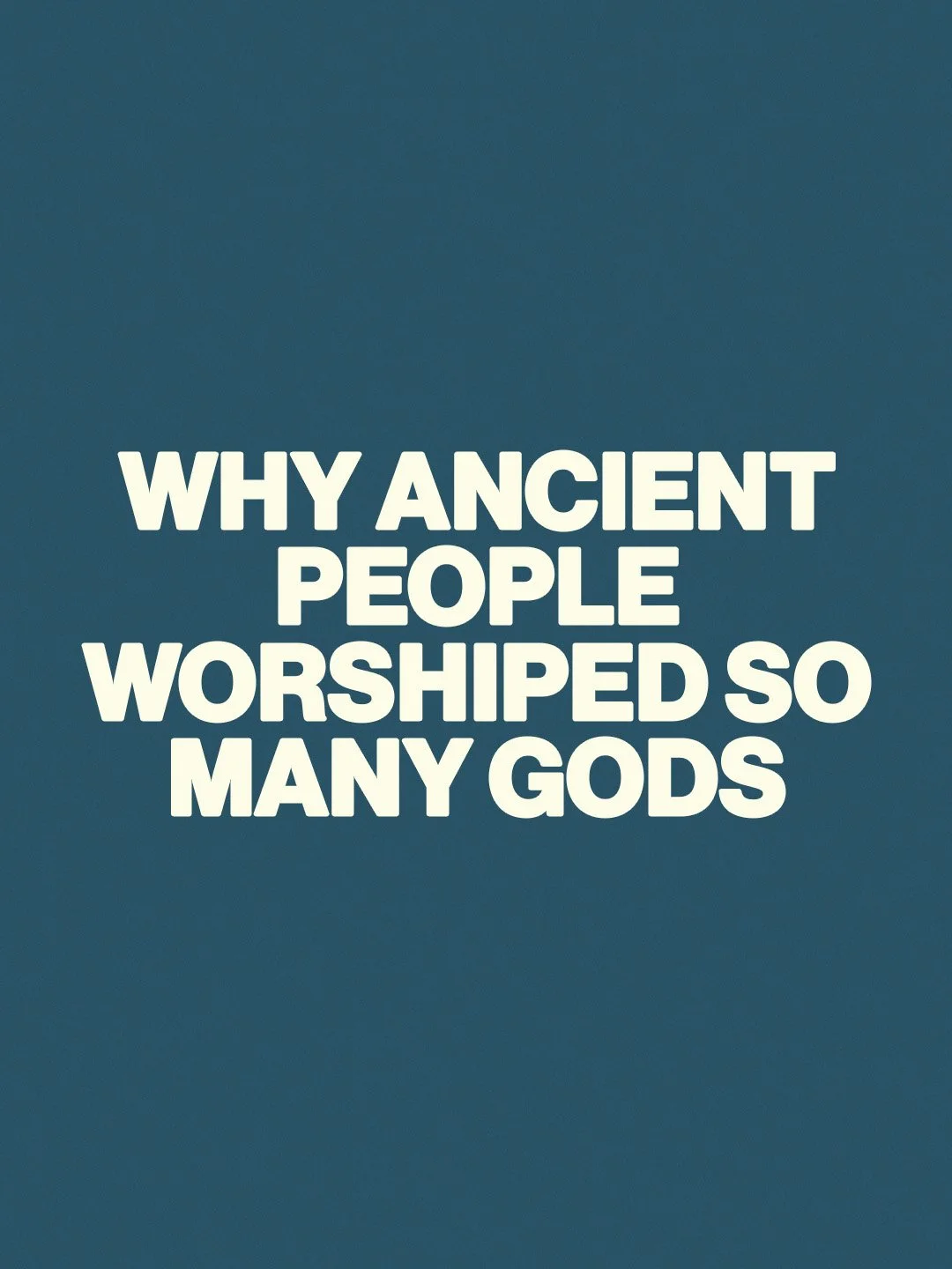 WHY ANCIENT PEOPLE WORSHIPED SO MANY GODS #bible #bibleverse #biblestudy #wearefcc