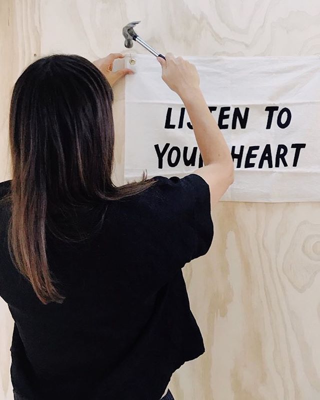 Listen to Your Heart (Part One)
.
As soon as I saw this I knew I had to hang it on the wall of my writing studio. (Yes&mdash;an actual writing studio! More on this soon.) In the midst of ever-swirling doubts and insecurities, its message calms me. &l