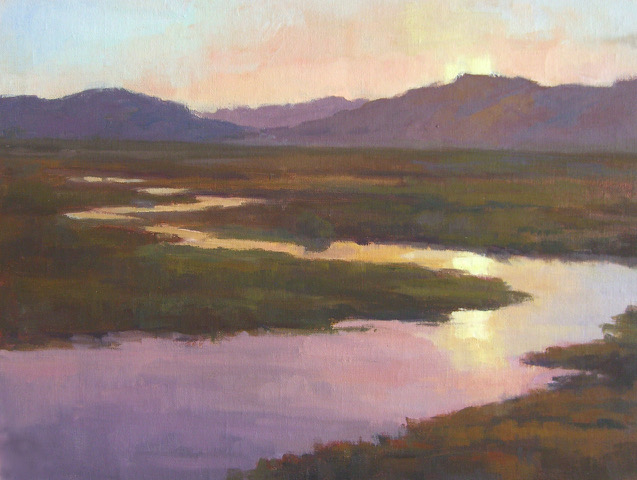 ANN SANDERS, Carrizo Plain Sunset, oil