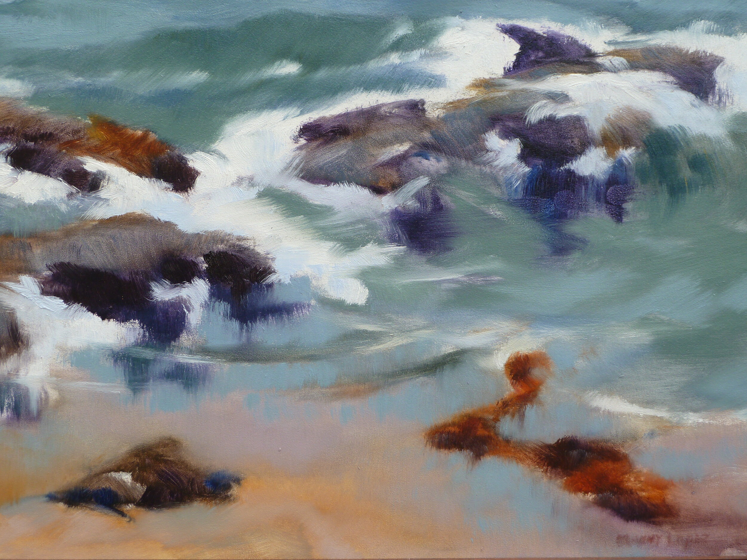Ground Swell, oil, by Manny Lopez
