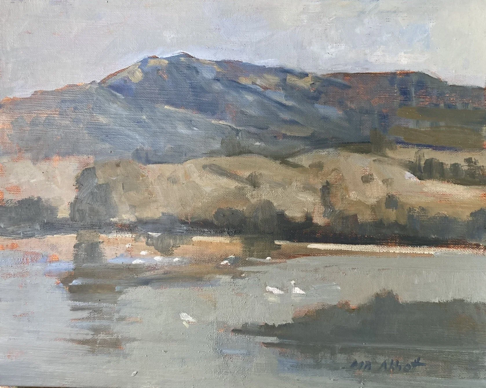  Egrets, #4  Oil on panel, 11x14 inches unframed, 13x16 inches framed, $1,700.00 