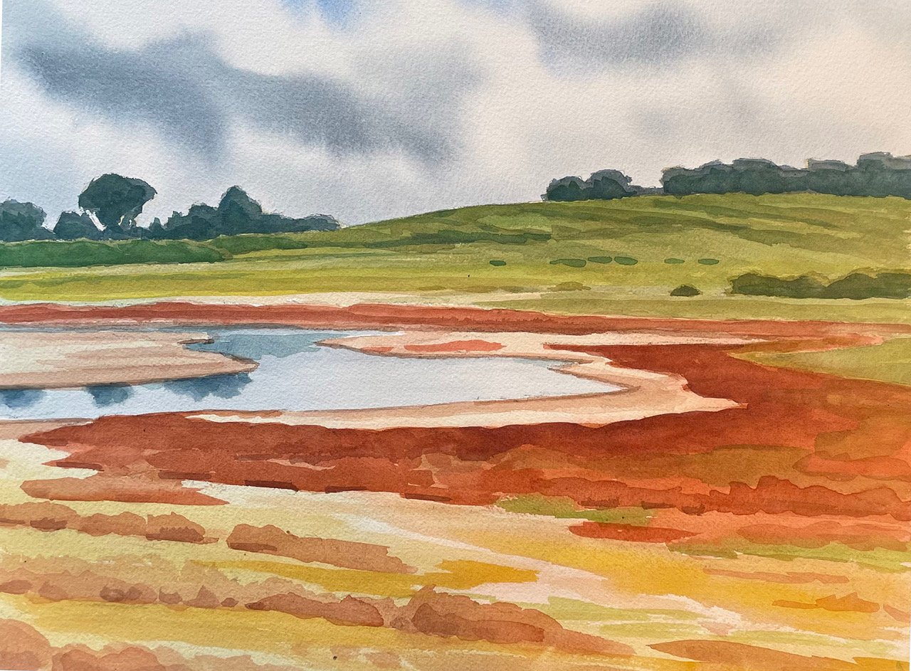 Shallows, #64  Watercolor, 12x16 inches unframed, 19x23 inches framed,  $1,100.00