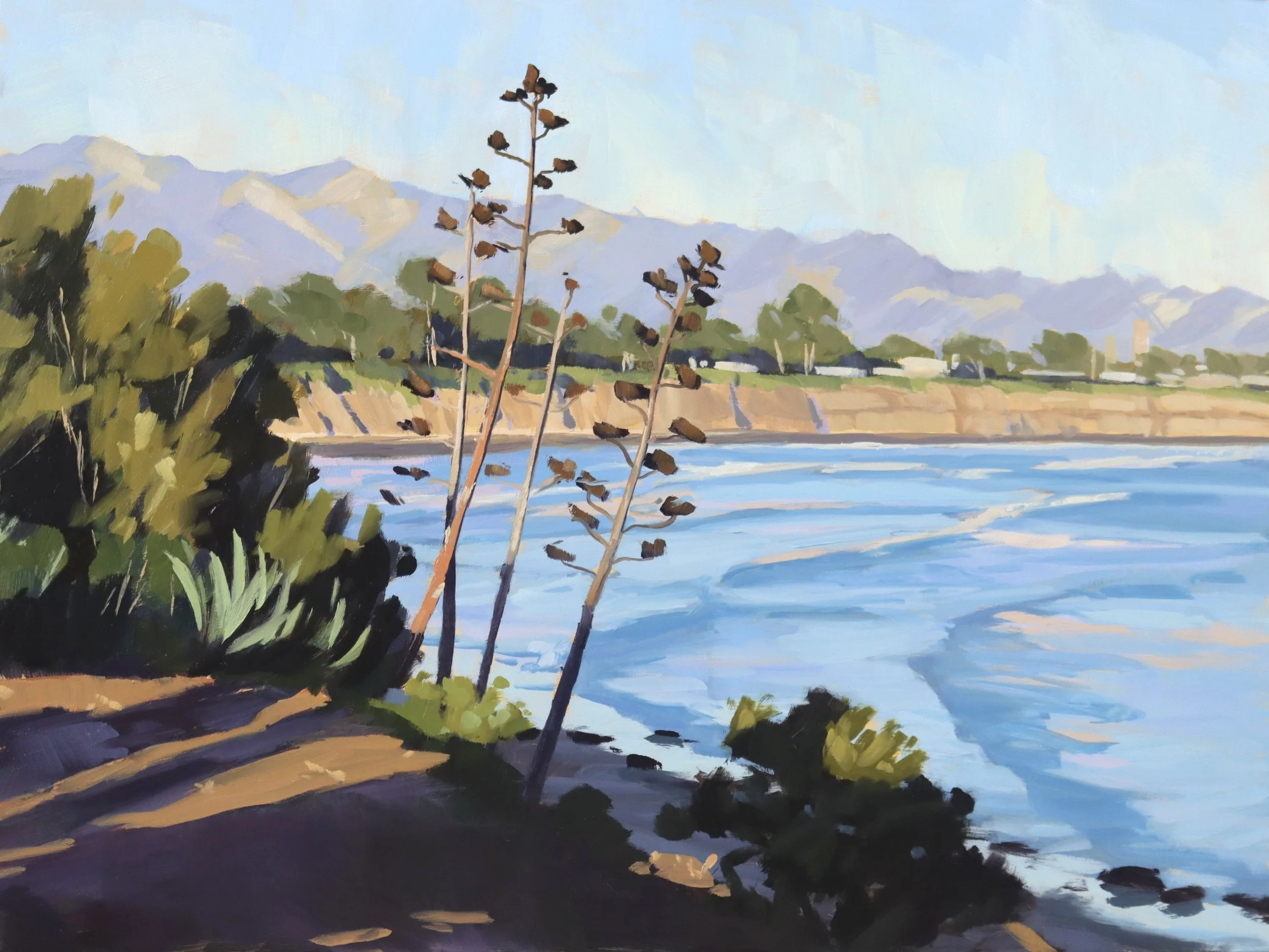  View from Coal Oil Point  SOLD   Oil and acrylic, 9x12 inches unframed, 11x14 inches framed, $650.00 