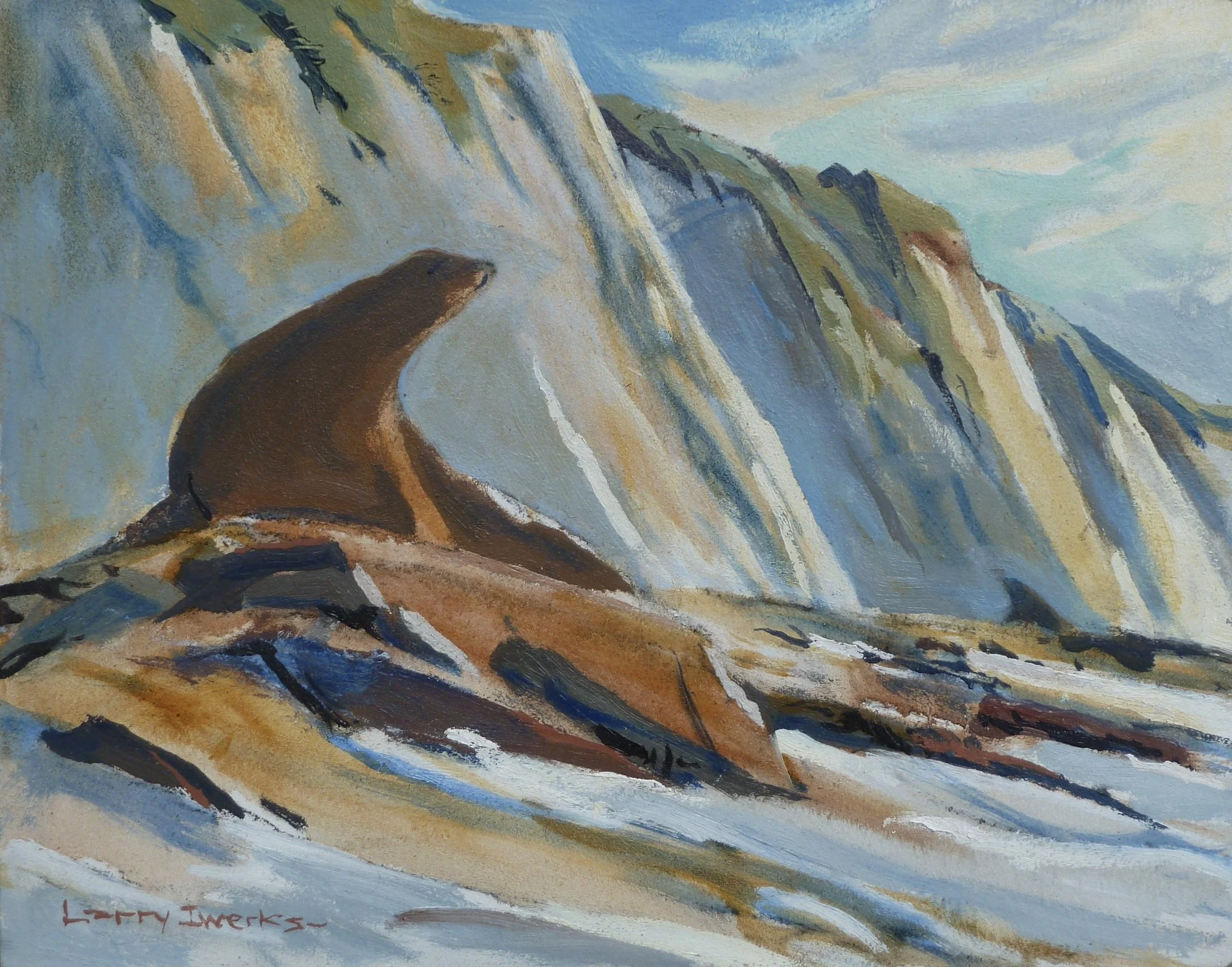  Shoreline, #54  SOLD   Oil, 11x14 inches unframed, 14x17 inches framed,&nbsp; $1,200.00 