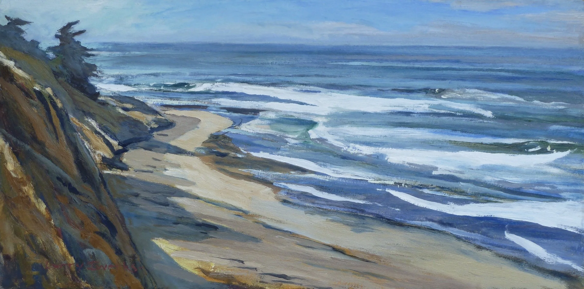  Rincon Vista, #55  Oil, 12x24 inches unframed, 13x25 inches framed,&nbsp; $2,400.00 