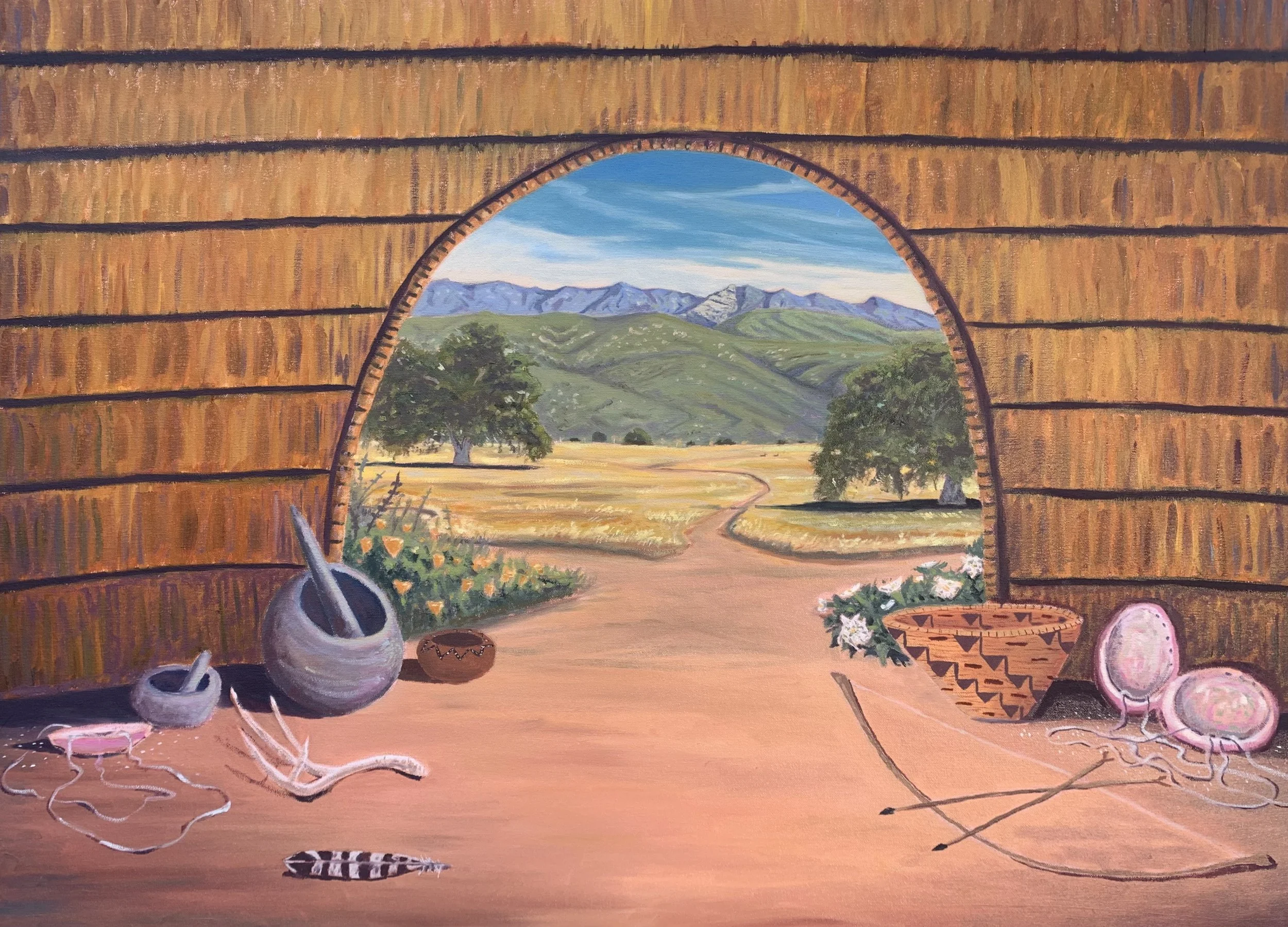 Mishopshno, #74  Oil, 27x36 inches unframed, 30x39 inches framed,  $5,260.00