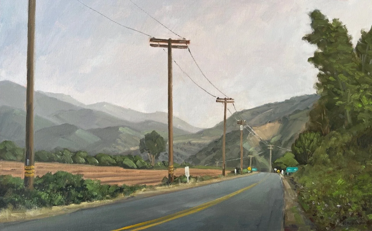 Road to Ojai, #76  Oil, 15x24 inches unframed, 20x29 inches framed,  $3,600.00