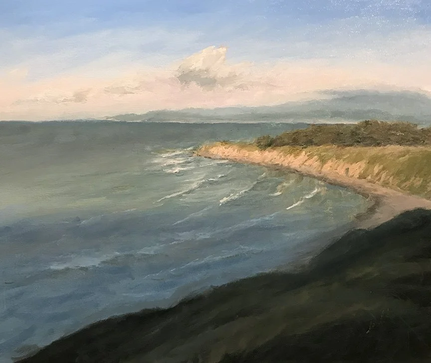 View from the Bluffs, #82  Oil on panel, 18x24 inches unframed, 23x29 inches framed,  $6,000.00