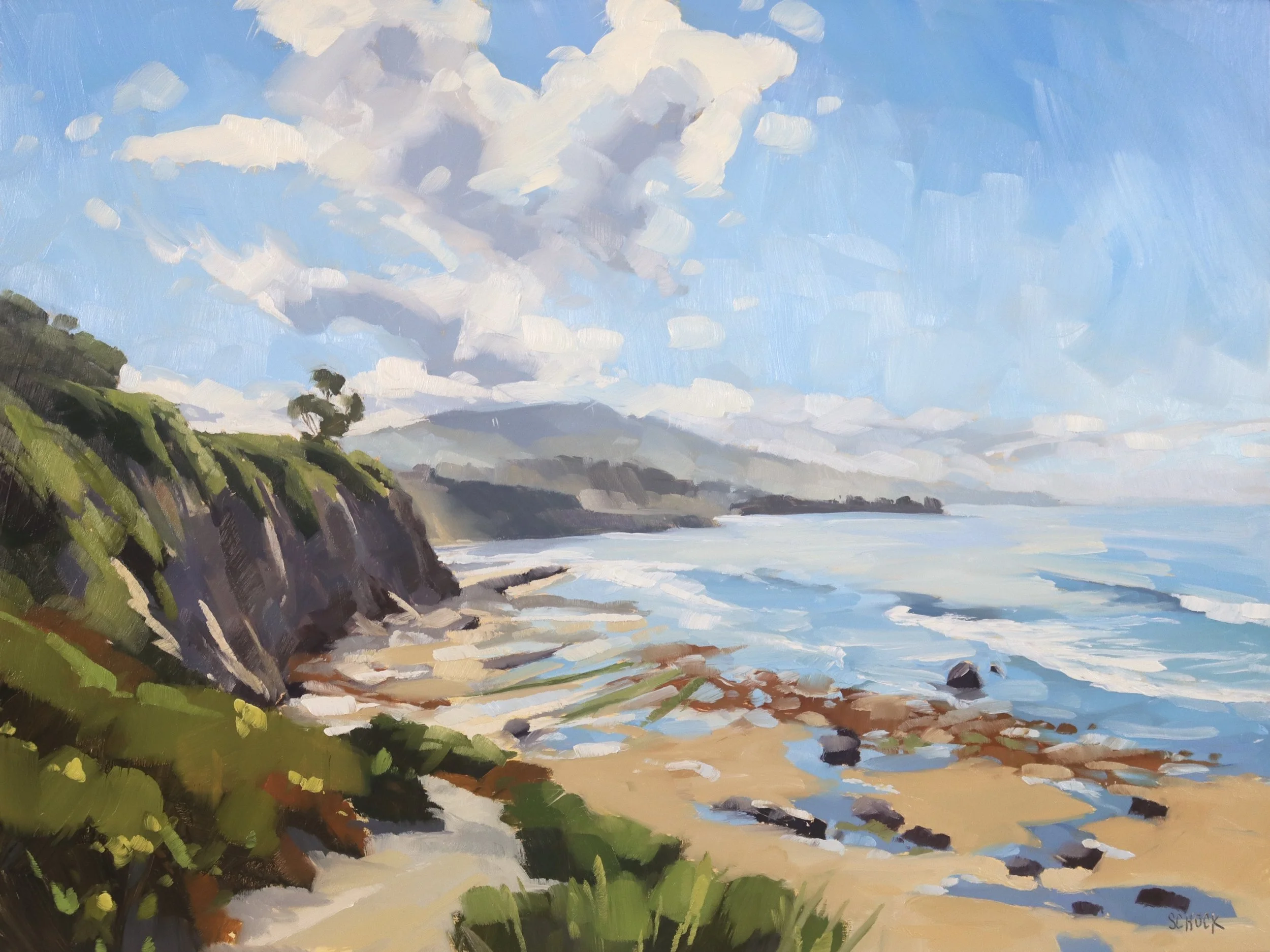  Bluff Cliffs Winter,&nbsp;#84  SOLD   Oil, 9x12 inches unframed, 10x13 inches framed, $540.00 