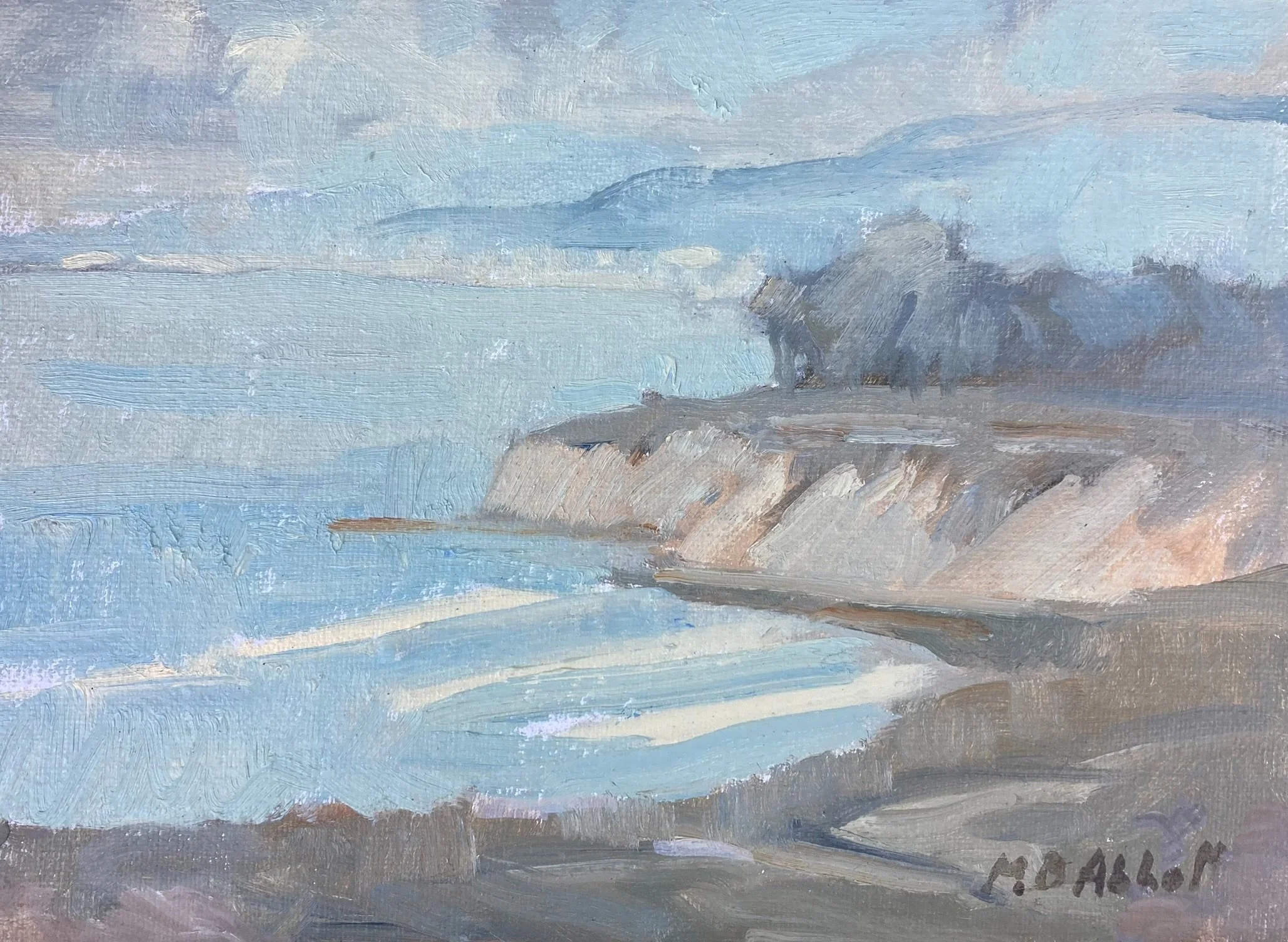  Bluff Top, #2  Oil on panel, 6x8 inches unframed, 8x10 inches framed,&nbsp; $1,100.00 