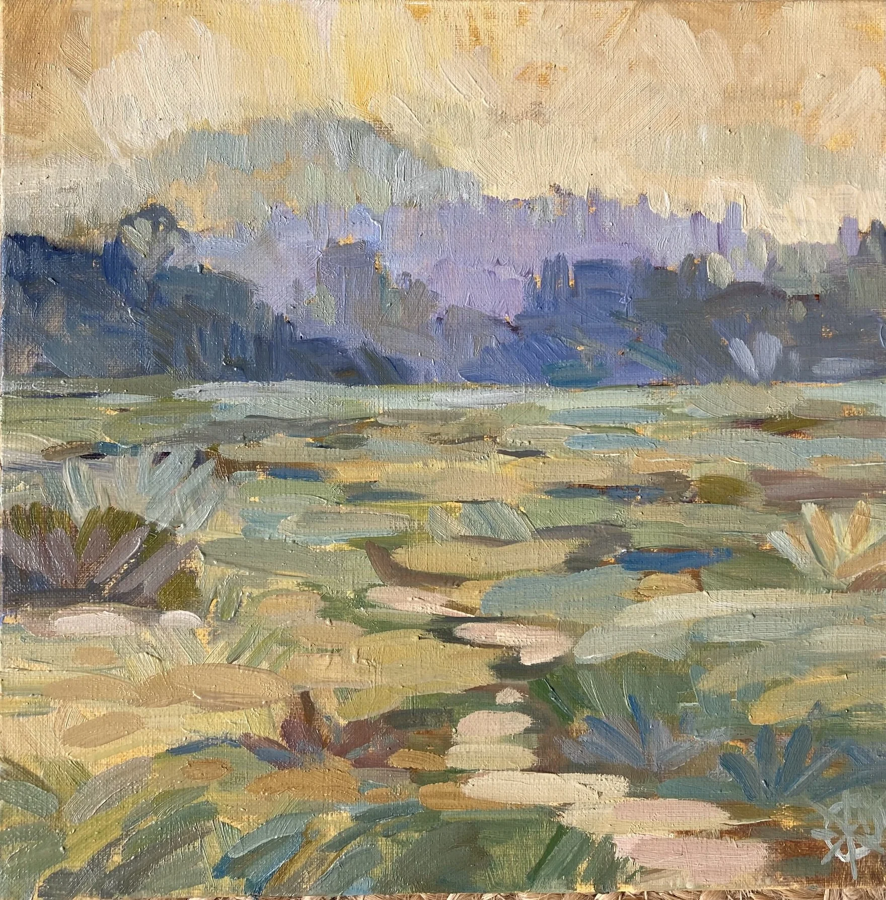  Whitney Brooks Abbott, #12  Little Path, Oil on Board, 10x10 inches unframed, 14x14 inches framed, $1,300.00 