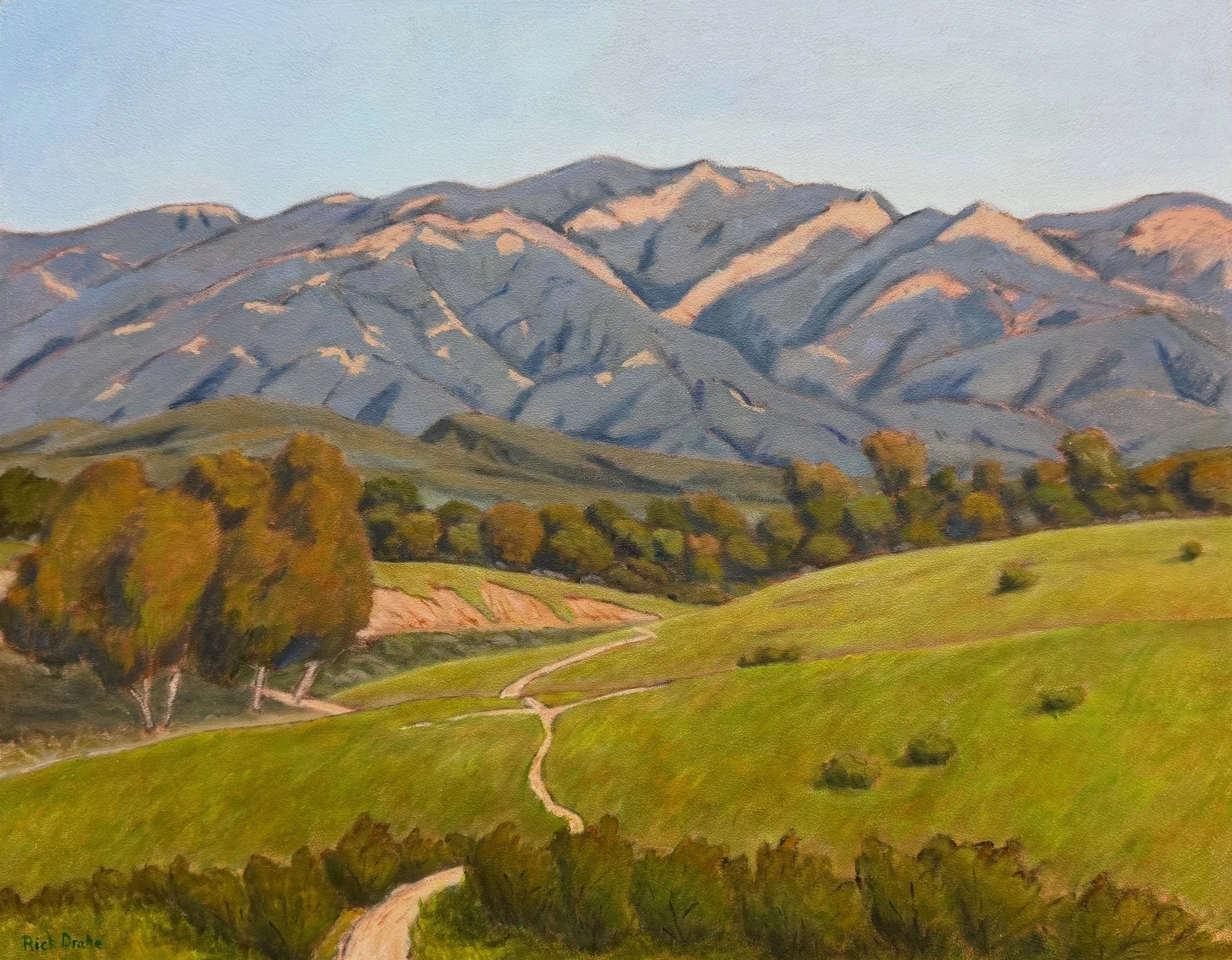  Many Trails, #28  Oil on board, 14x18 inches unframed, 15x19 inches framed, $950.00 