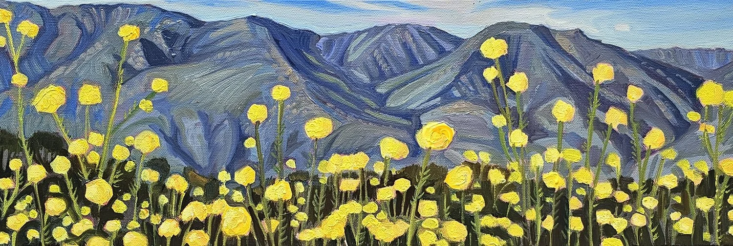  Springtime Extravaganza , #43  Oil on canvas, 8x24 inches unframed,&nbsp; 8x24 inches framed, $750.00 