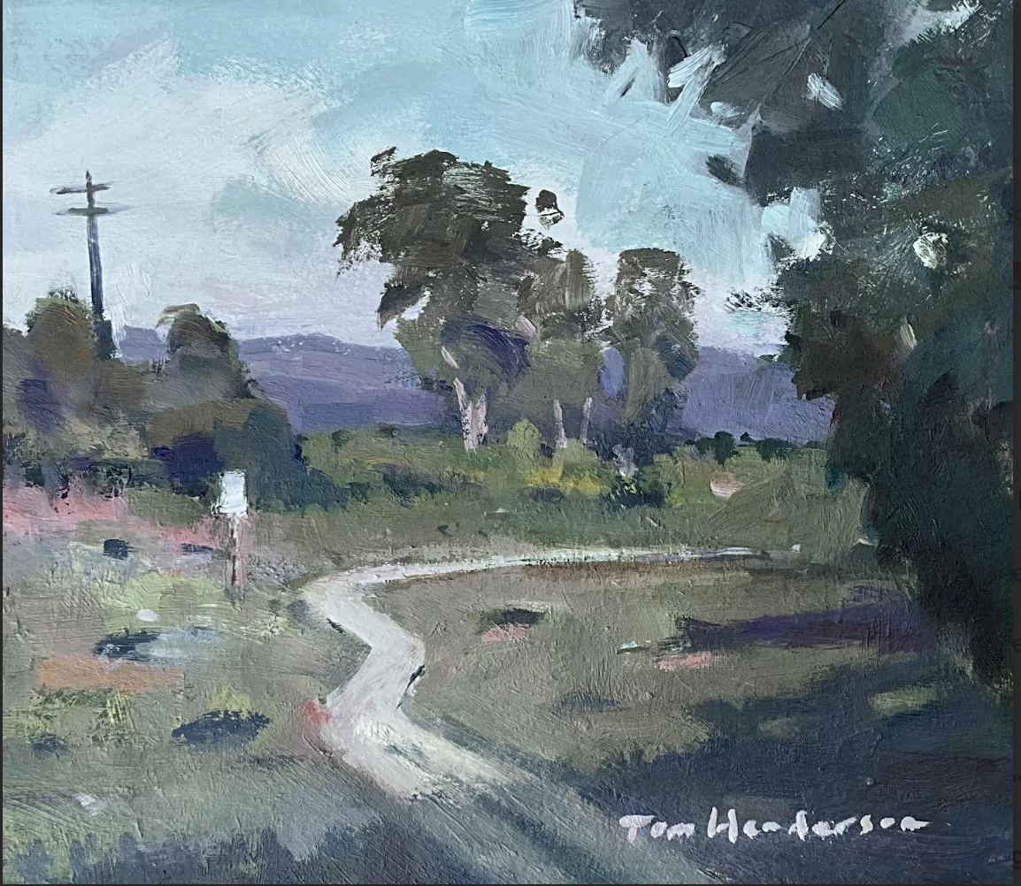  Shadows on the Path, #53  Oil, 8x8 inches unframed, 11x11 inches framed, $800.00 