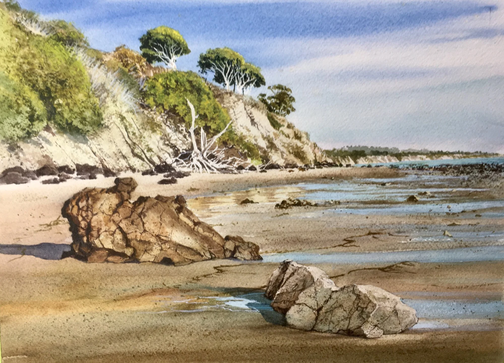  Incoming Tide, #56  Watercolor, 8x10 inches unframed, 12x15 inches framed, $900.00 