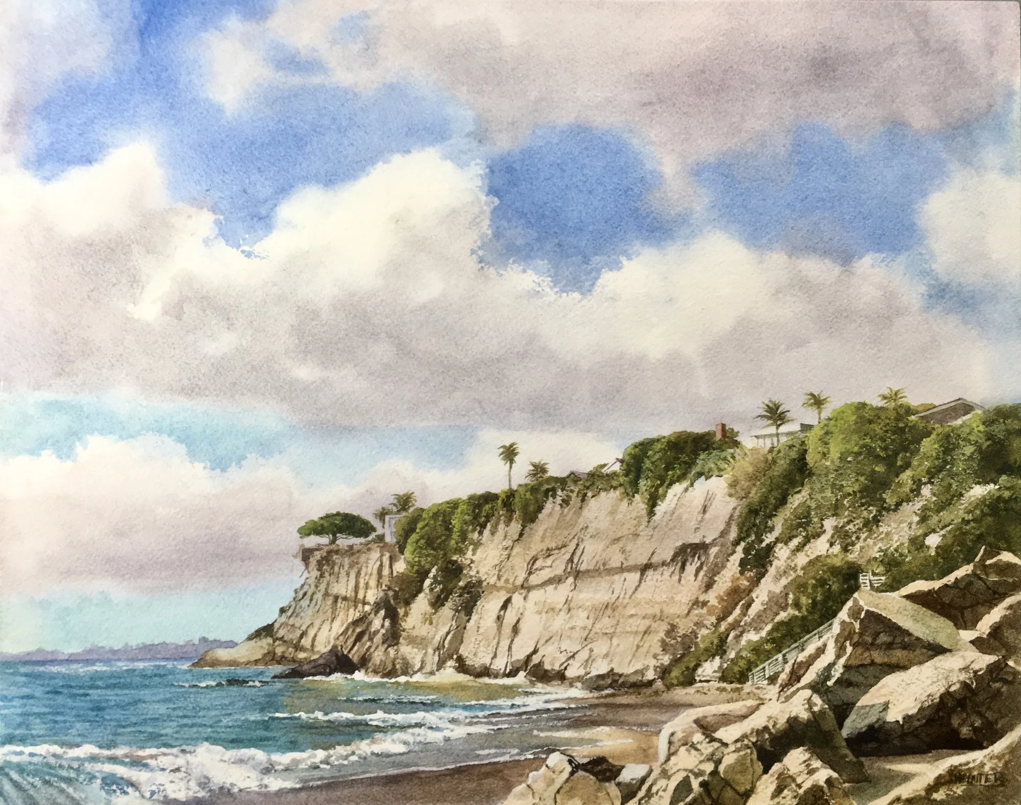  View of More Mesa, #57  Watercolor, 11x14 inches unframed, 16x20 inches framed, $1,200.00 