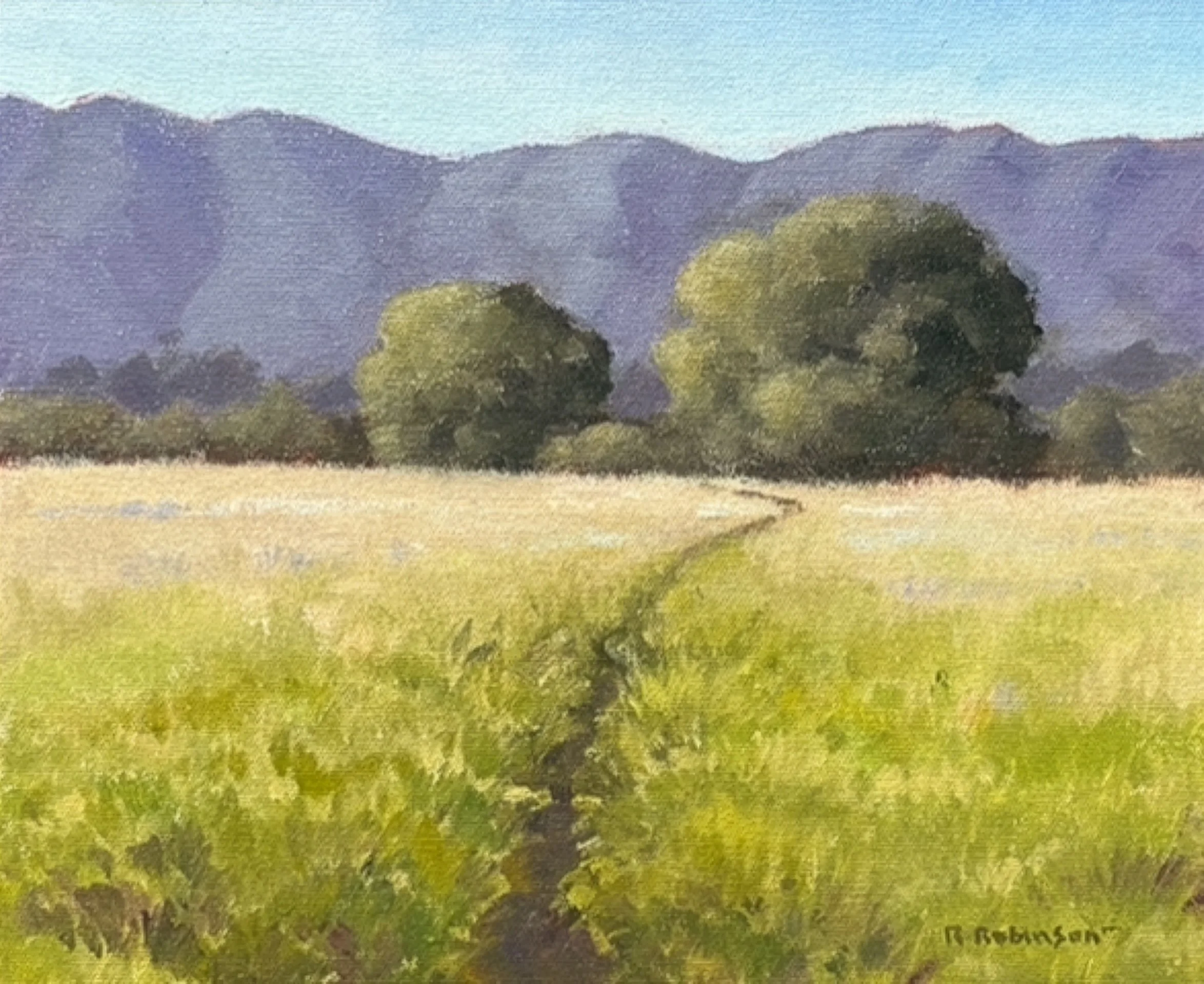  Hiking More Mesa, #84  Oil on panel, 10x12 inches unframed, 15x17 inches framed, $1,200.00 