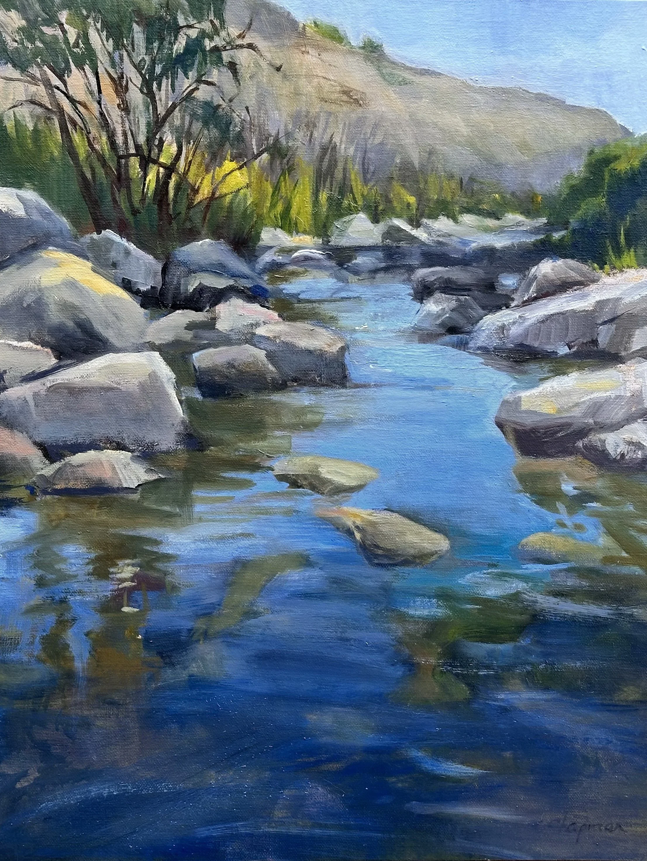  Ephemeral Creek - Spanish Ranch, #14  Oil, 14x11 inches unframed, 17x14 inches framed, $1,300.00 