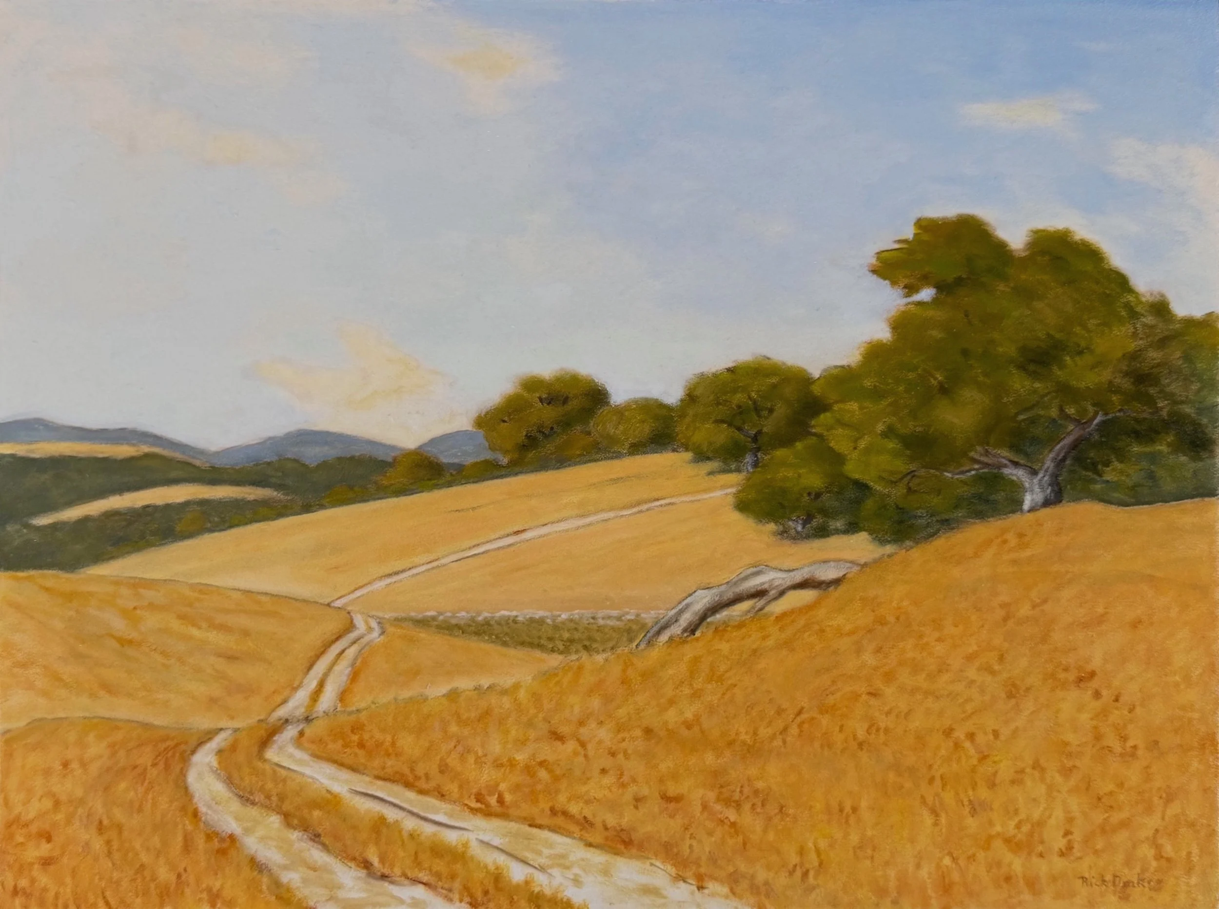  Looking East at El Chorro - El Chorro, #25  Oil on board, 13x18 inches unframed, 14x19 inches framed, $1,000.00 