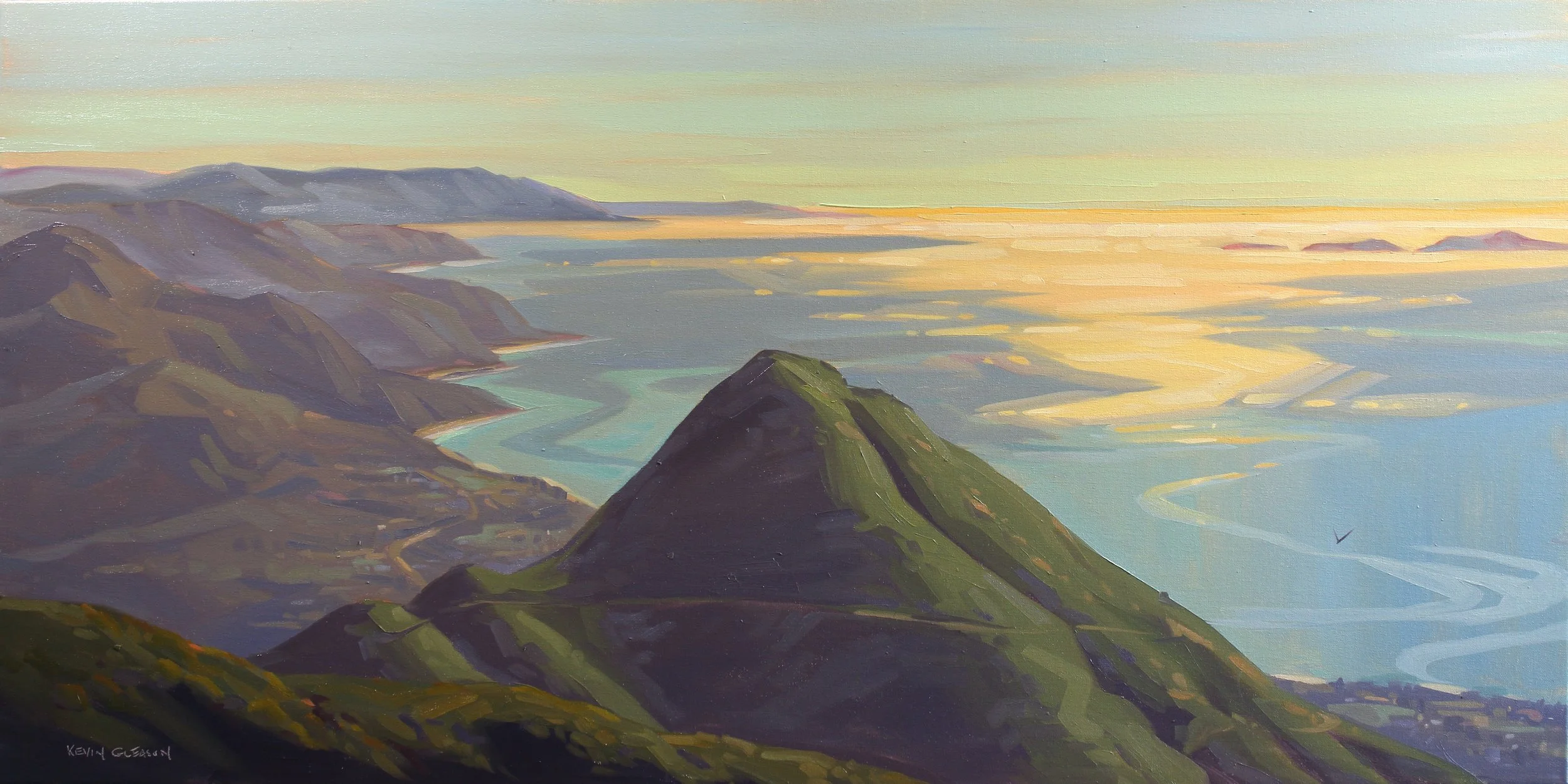  Montecito Peak - Ray Day 2026, #40  Oil, 18x36 inches unframed, 24x42 inches framed, $2,550.00 