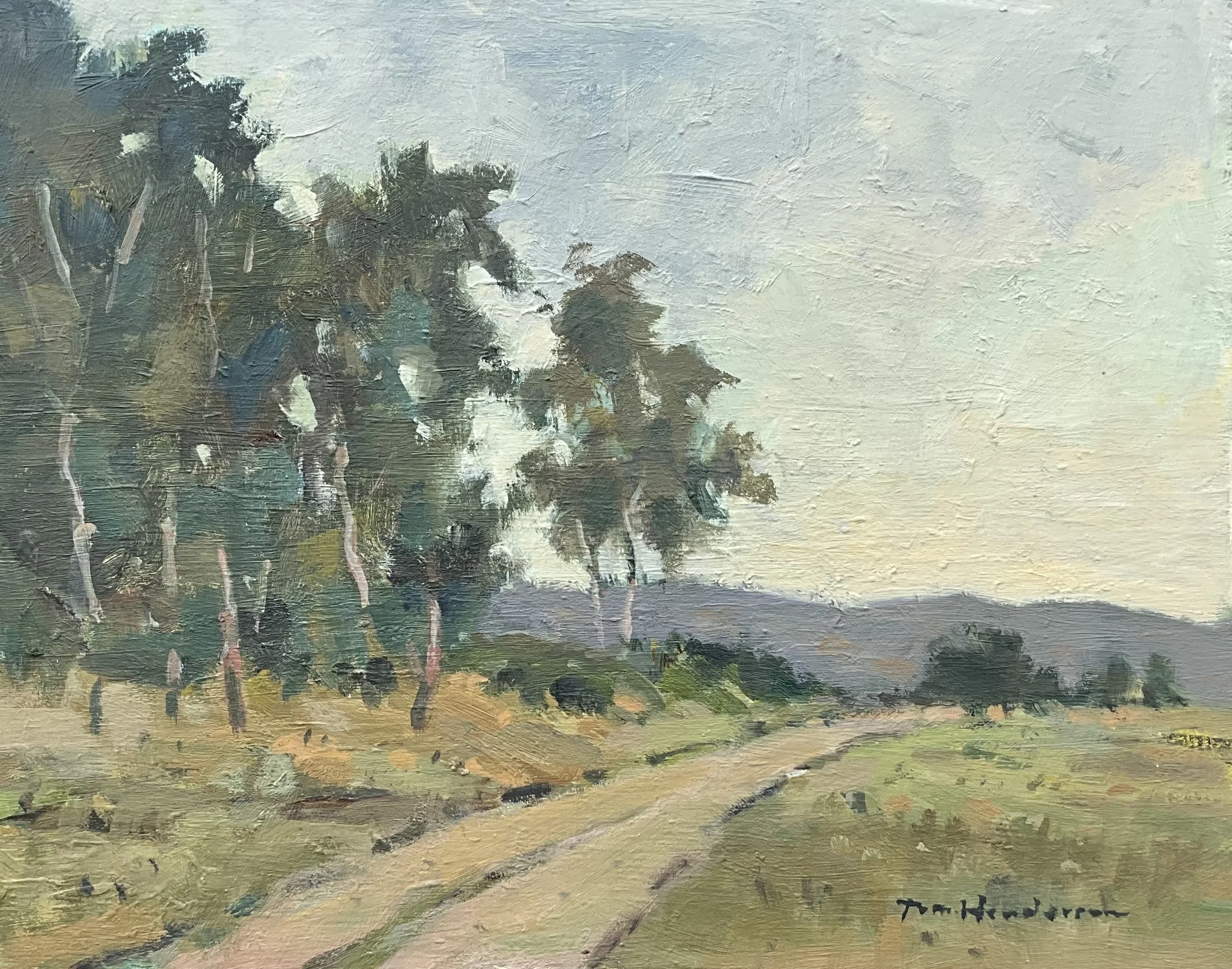  Study for Ranch Road at Hanson, #56  Oil, 11x14 inches unframed, 17x20 inches framed, $1,800.00 