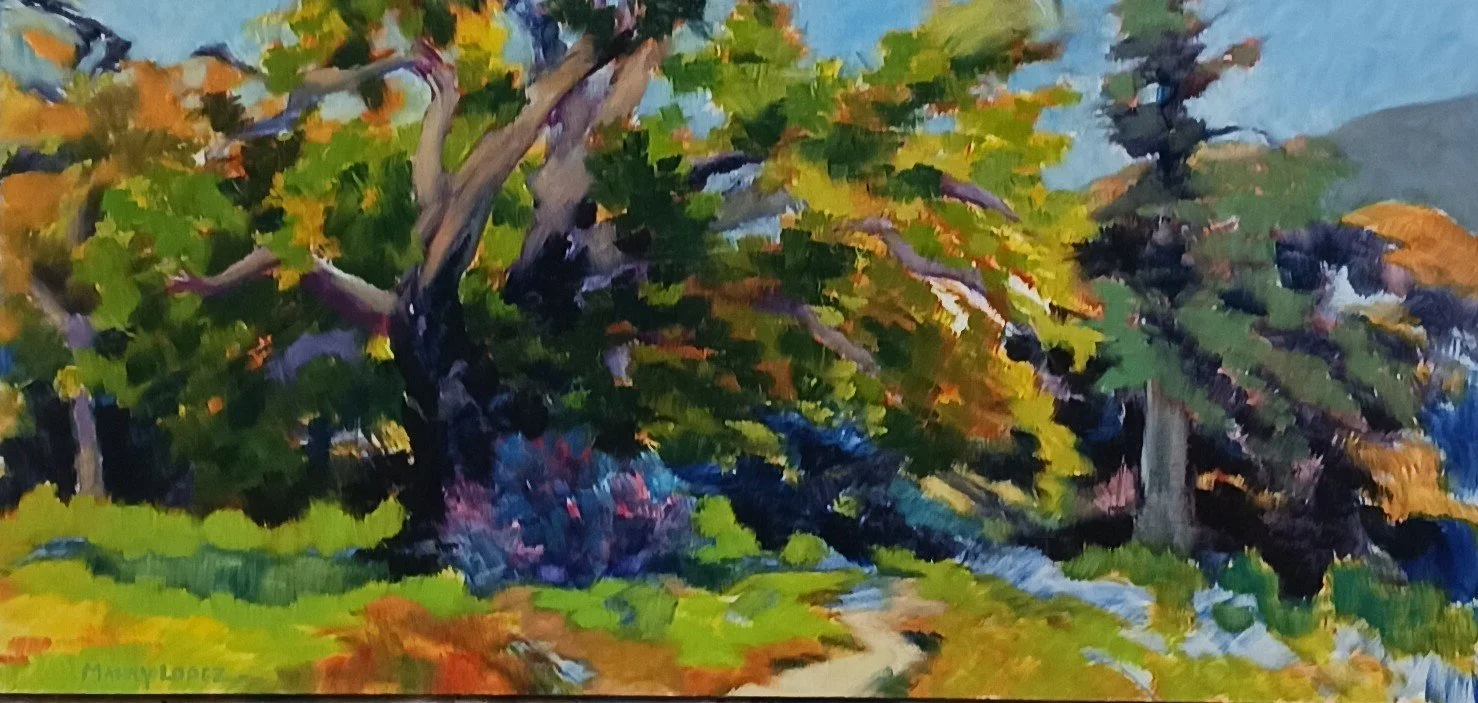  Aliso - Padre Ranch, #75  Oil on panel, 11x23 inches unframed, 14x26 inches framed, $1,200.00 