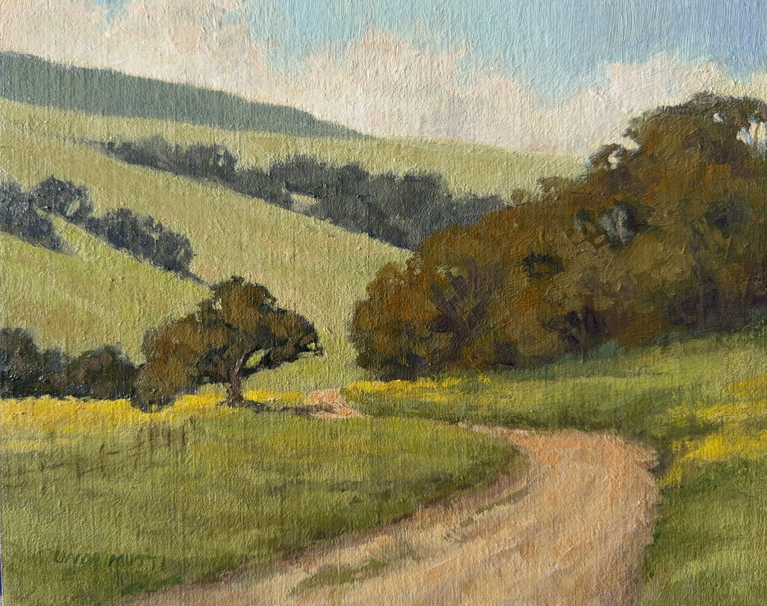  Ranch Road - Hanson Ranch, #80  Oil on linen, 8x10 inches unframed, 14x16 inches framed, $550.00 