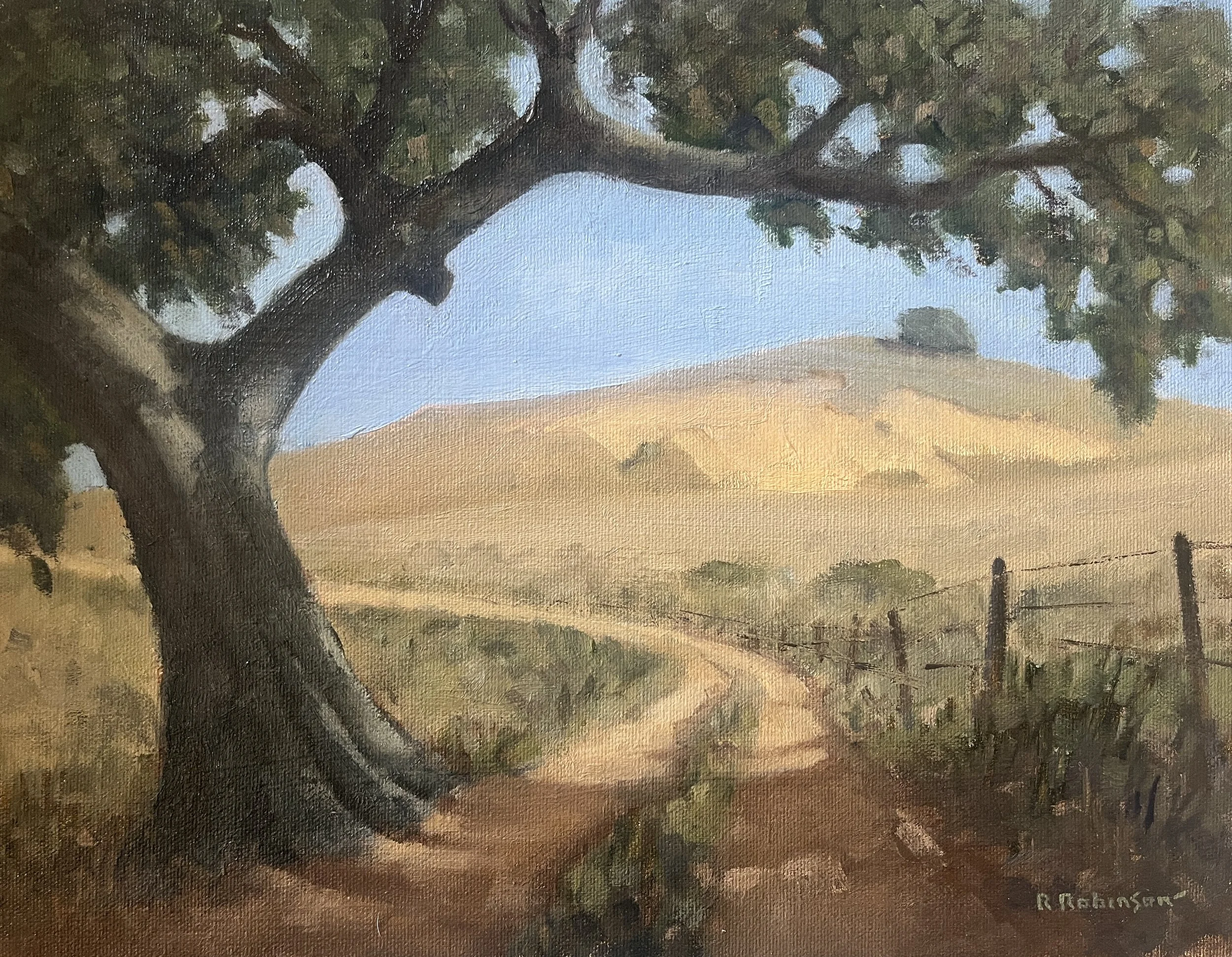  Ridge Road on Arbolado Ranch, #84  Oil on canvas, 11x14 inches unframed, 17x20 inches framed , $1,700.00 