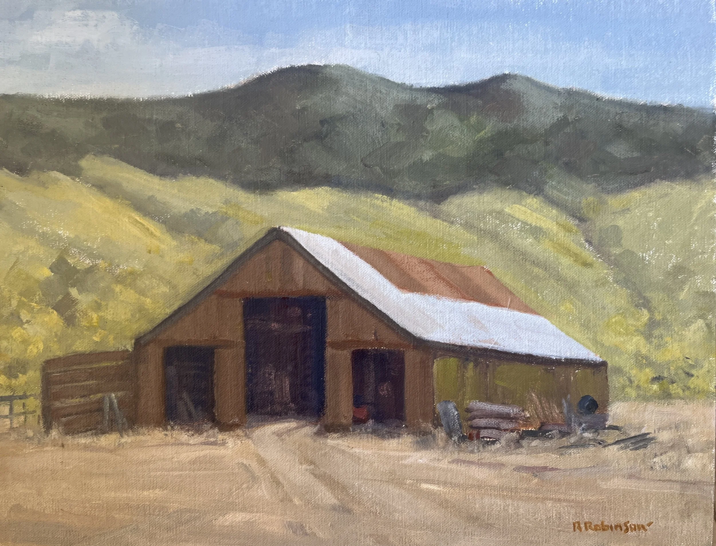  Springtime on Hanson Ranch, #83  Oil on linen, 11x14 inches unframed, 17x20 inches framed , $1,700.00 