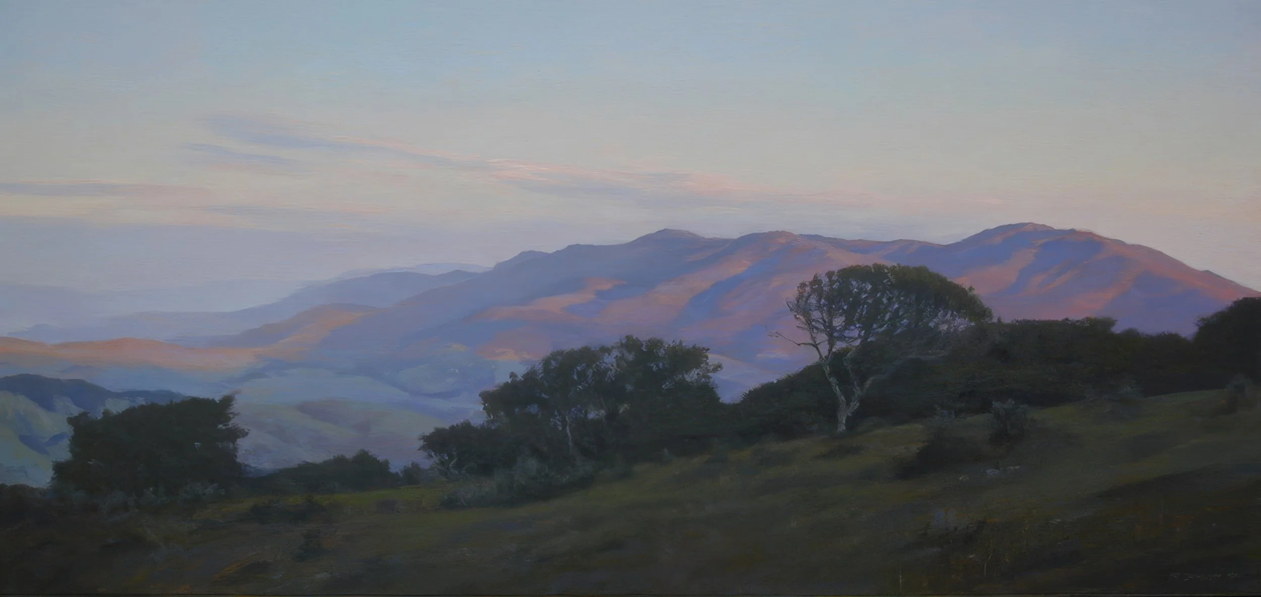  Rancho Arbolado, #95  Oil on canvas, 22x46 inches unframed, 28x52 inches framed, $10,000.00 