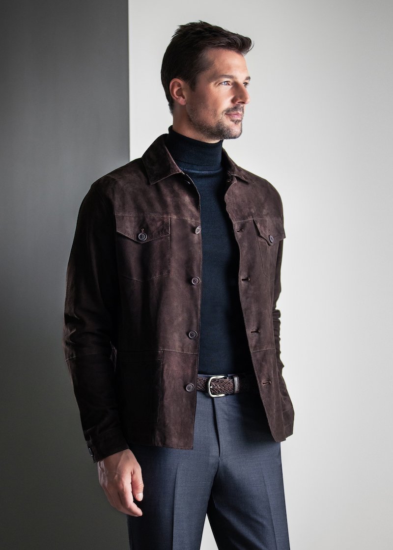 SD 108/2 Dark Brown Suede Jacket