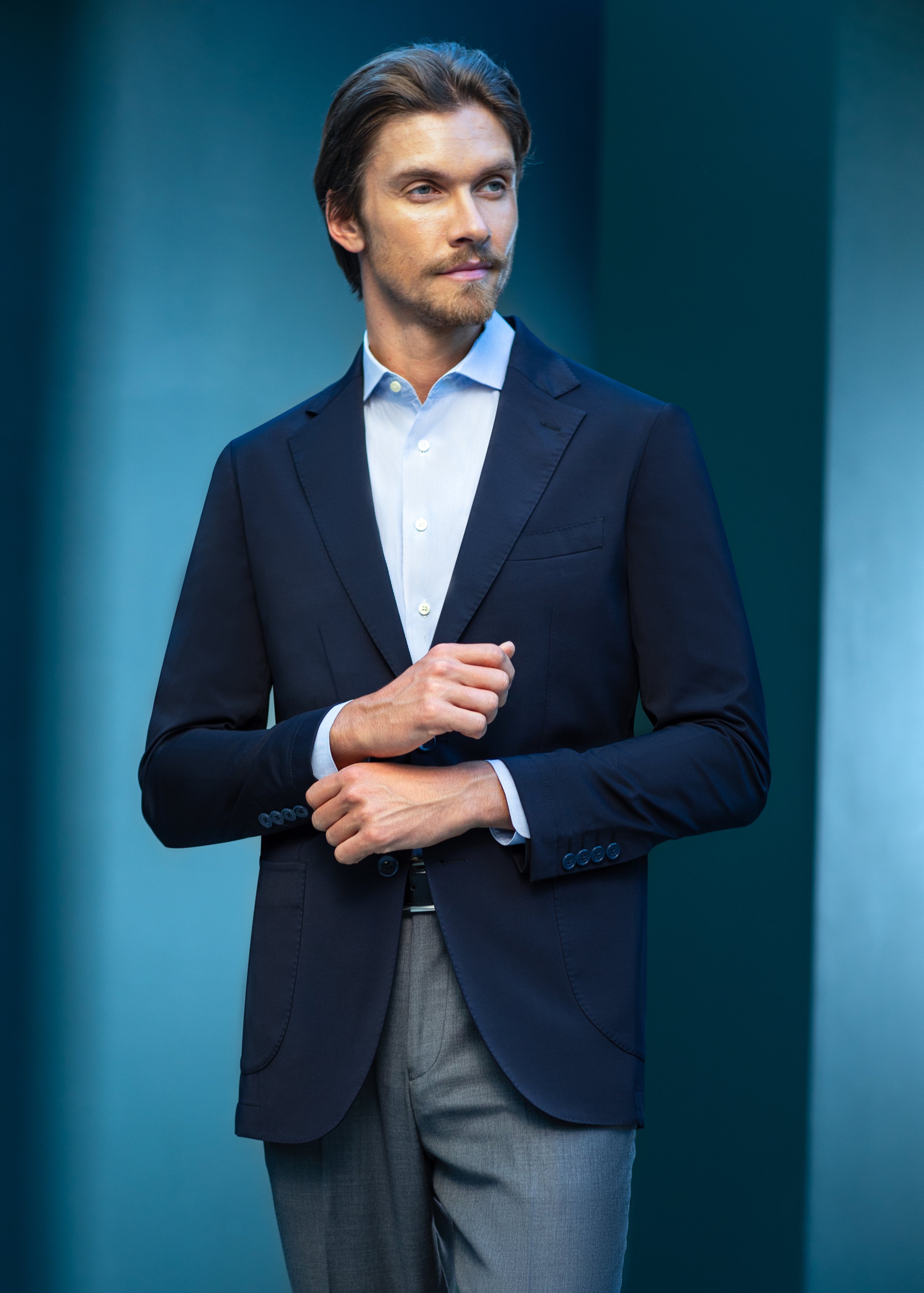 9060/2 Navy Unconstructed Active Stretch Blazer